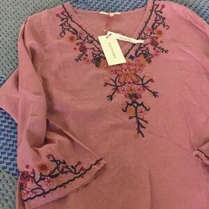 NWT linen boho style top